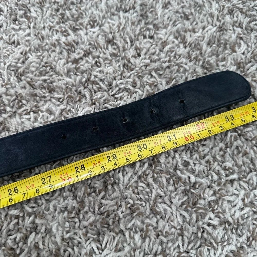 Vintage Echo black slight suede Leather Belt Sz M